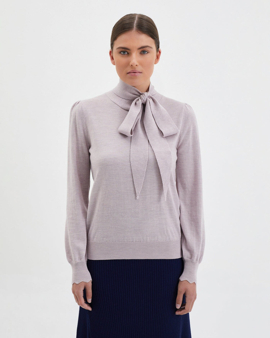 Jacqueline Bow Sweater Knitwear Iris and Wool 