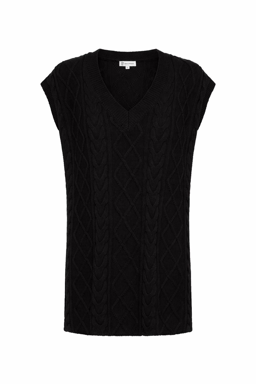 Longline Vest Knitwear Iris and Wool 