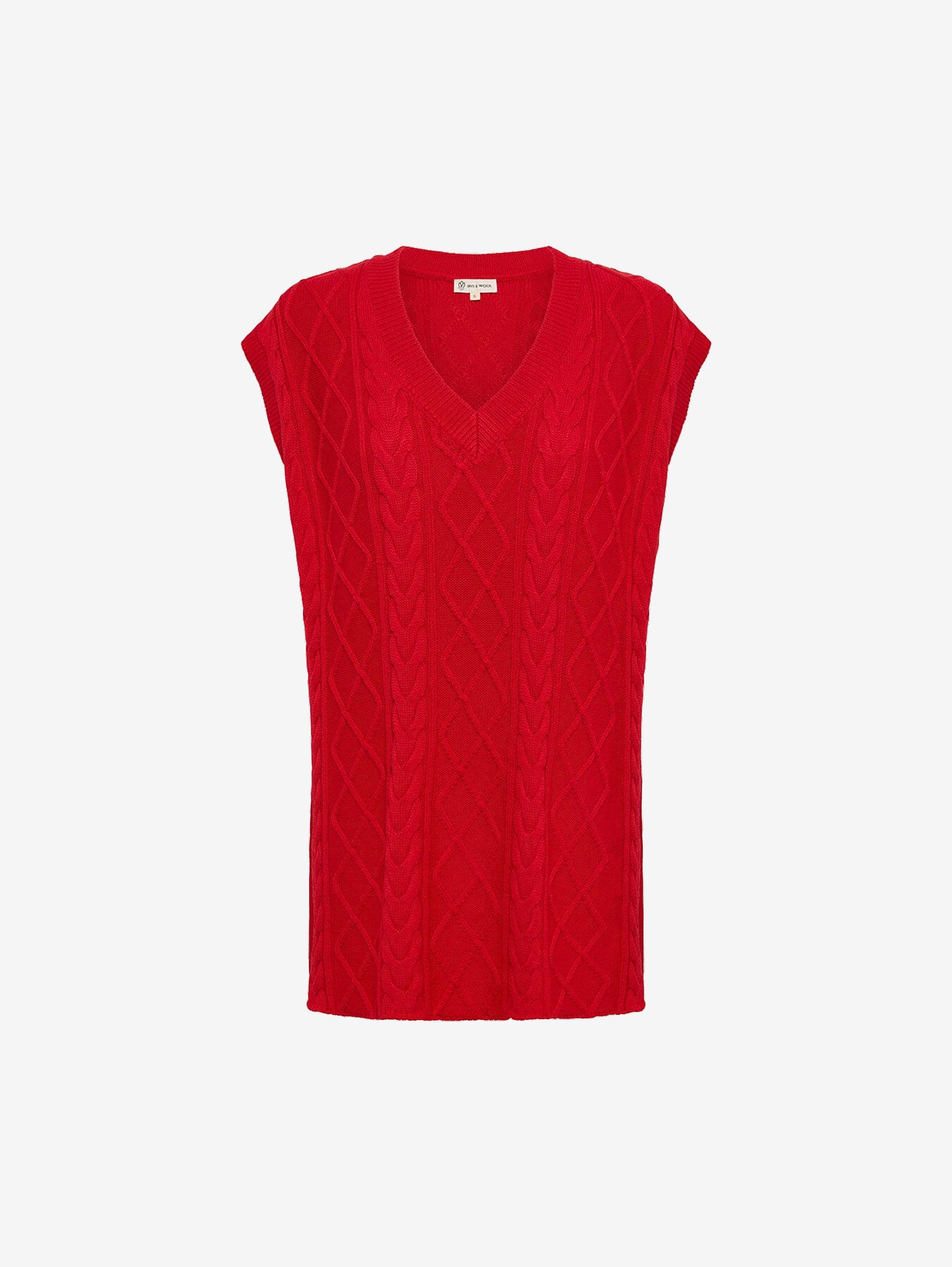 Longline Vest Knitwear Iris and Wool 