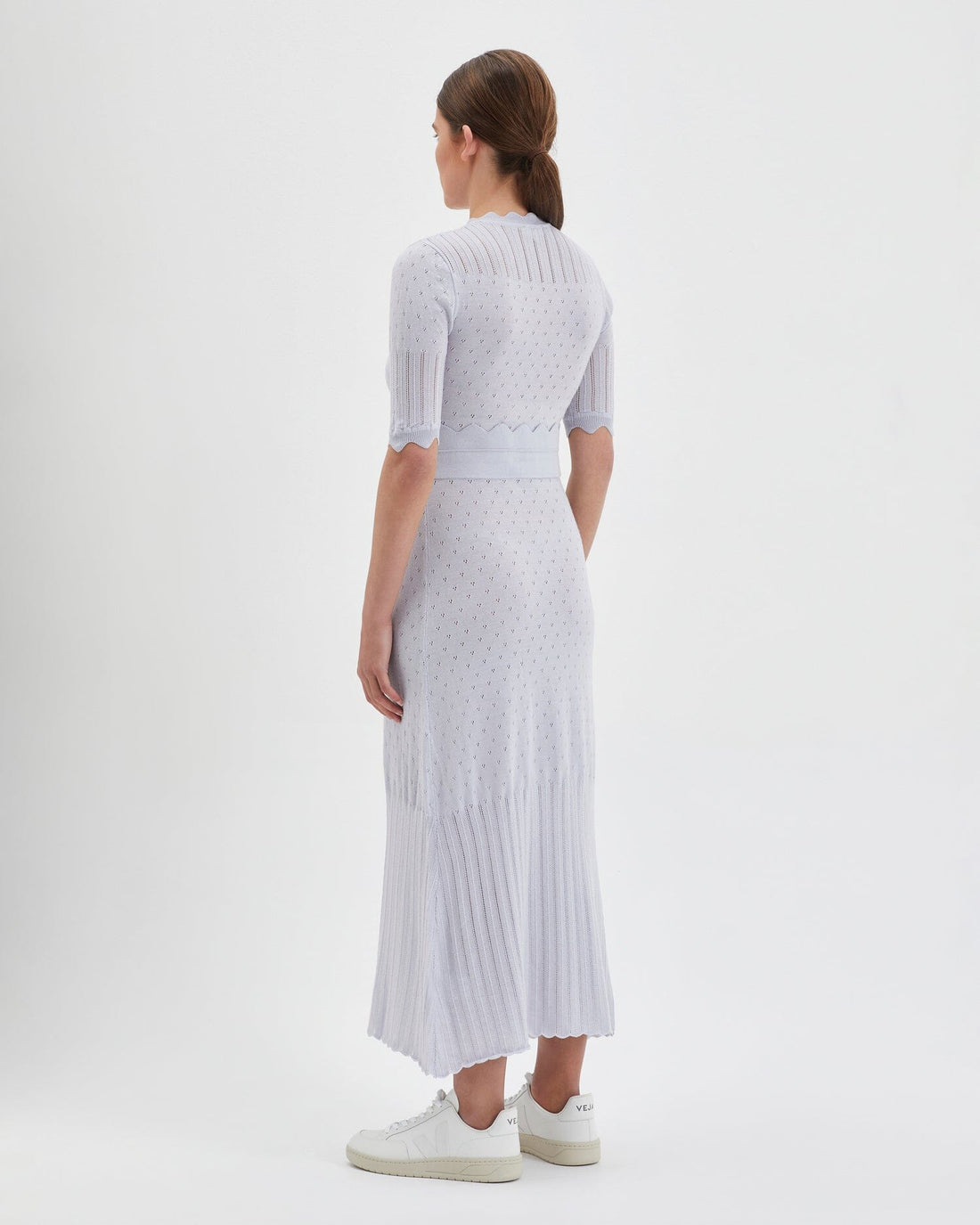 Pointelle Wool Dress Knitwear Iris and Wool 