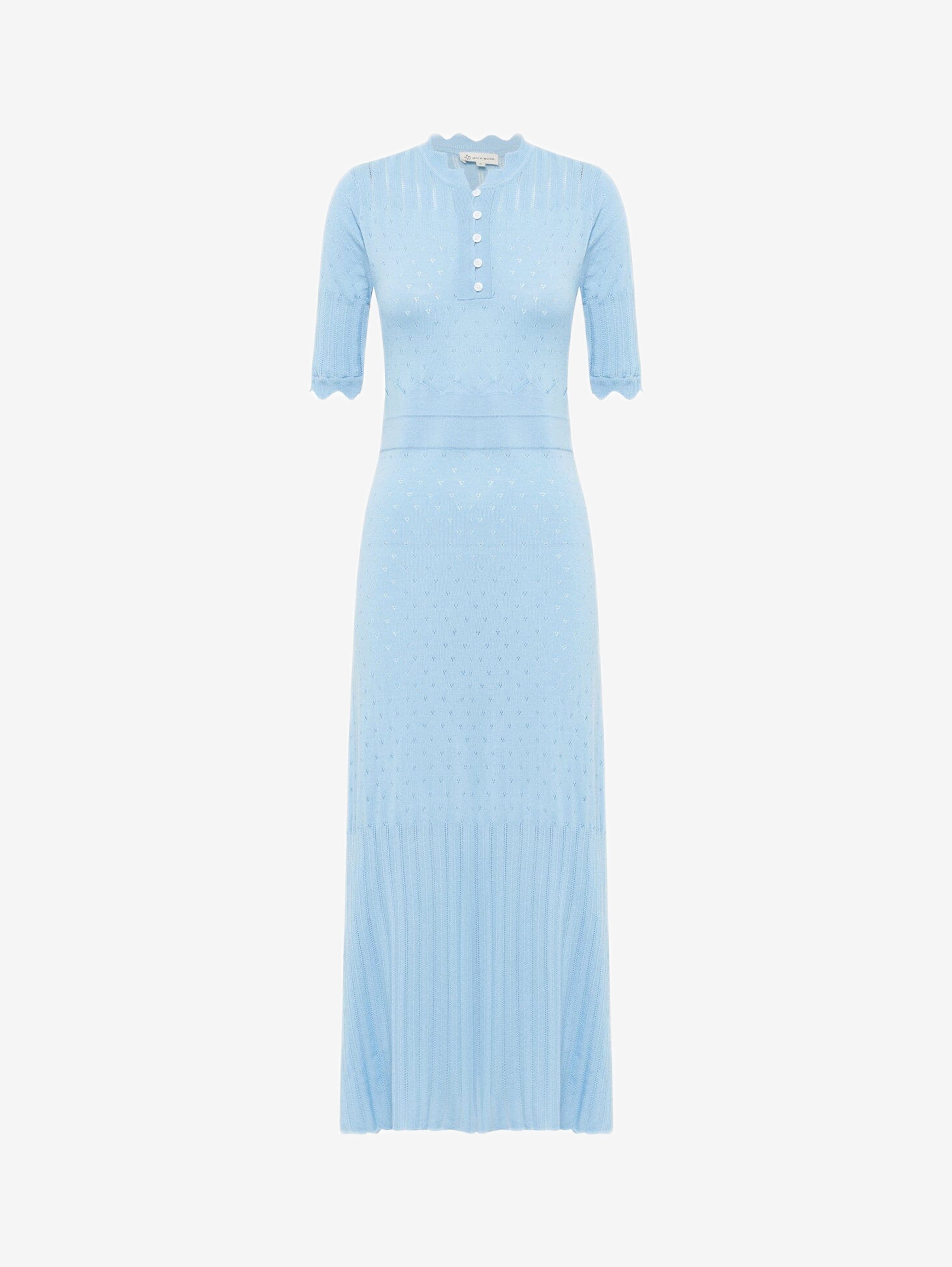 Pointelle Wool Dress Knitwear Iris and Wool 