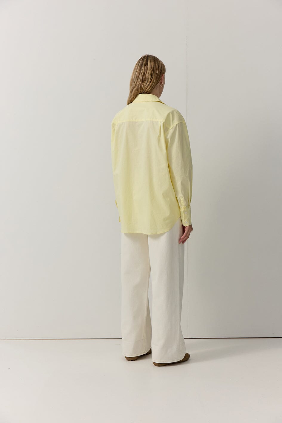 Poplin Scallop Edge Shirt Iris and Wool 