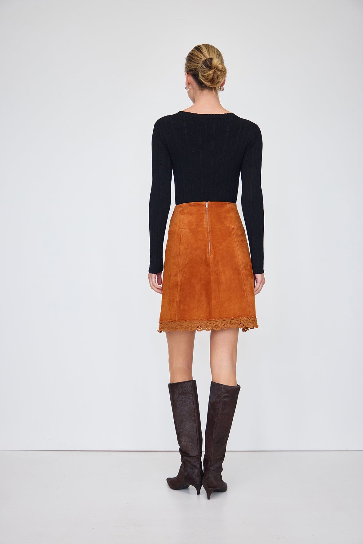 Preorder - Fringe Suede Skirt Iris and Wool 