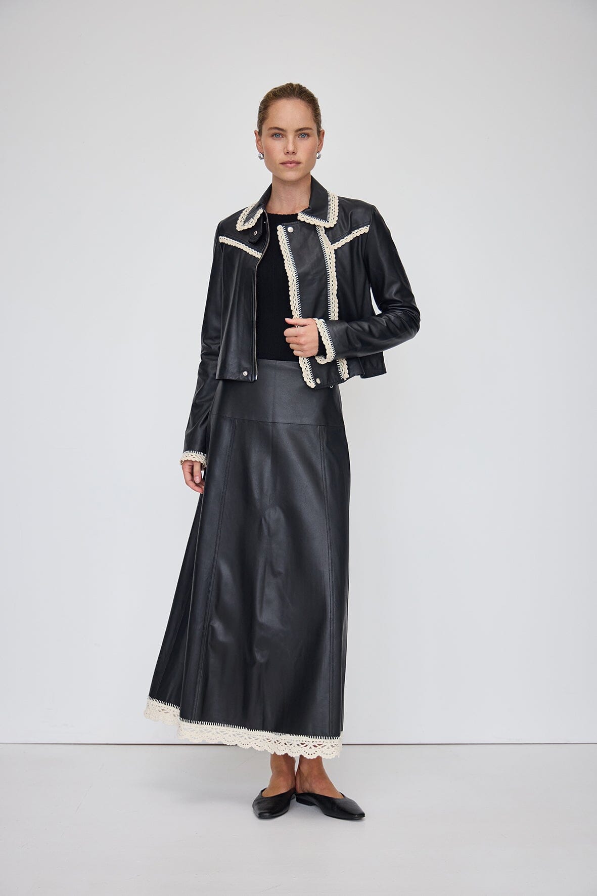 Preorder - Leather Jacket Iris and Wool 