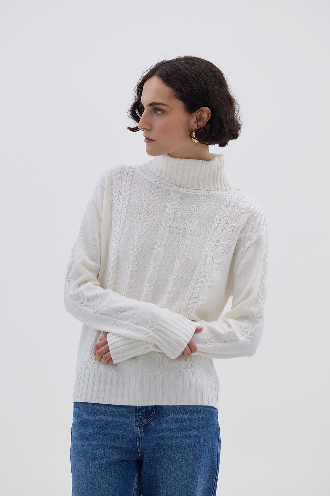 Quirindi Cable Knitwear Iris and Wool 