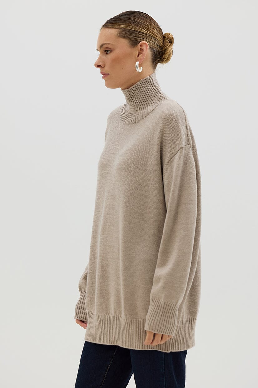 Relaxed Fit Roll Neck Knitwear Iris and Wool 