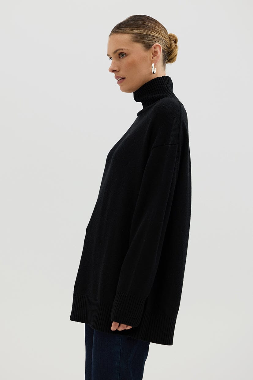 Relaxed Fit Roll Neck Knitwear Iris and Wool 