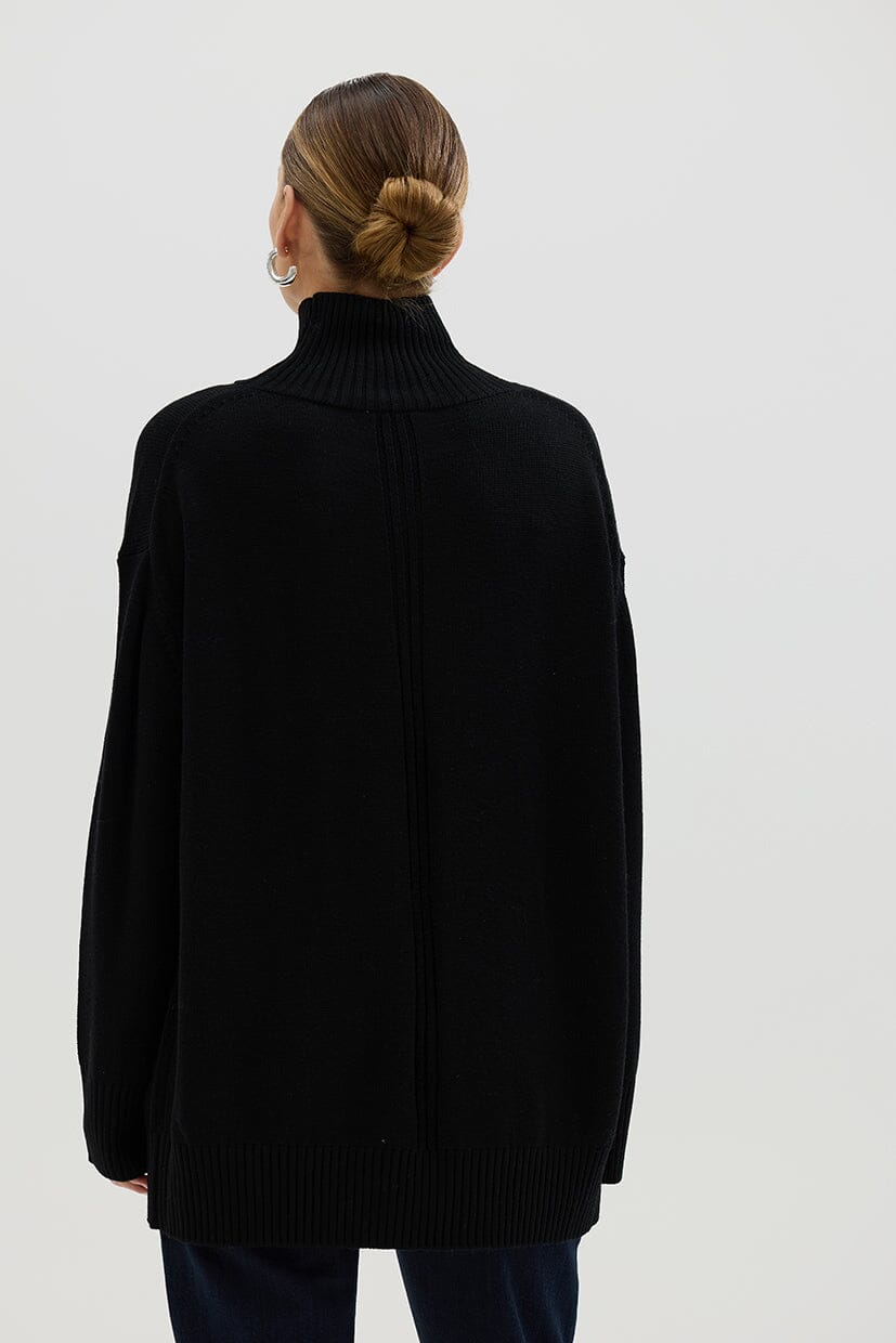 Relaxed Fit Roll Neck Knitwear Iris and Wool 