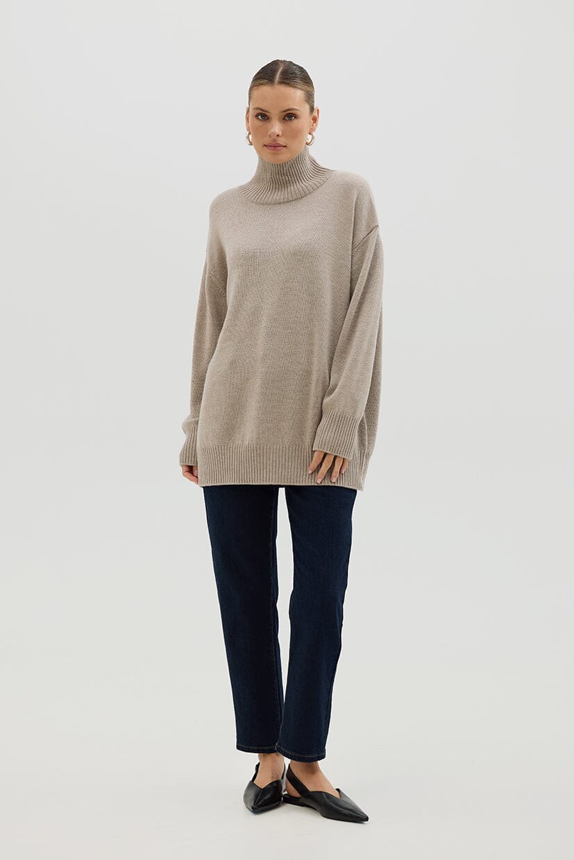 Relaxed Fit Roll Neck Knitwear Iris and Wool 