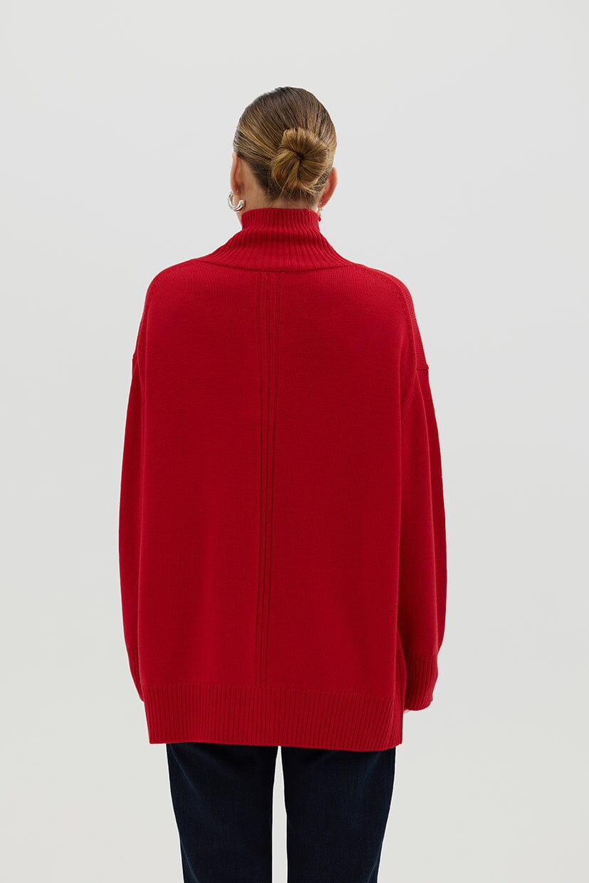 Relaxed Fit Roll Neck Knitwear Iris and Wool 