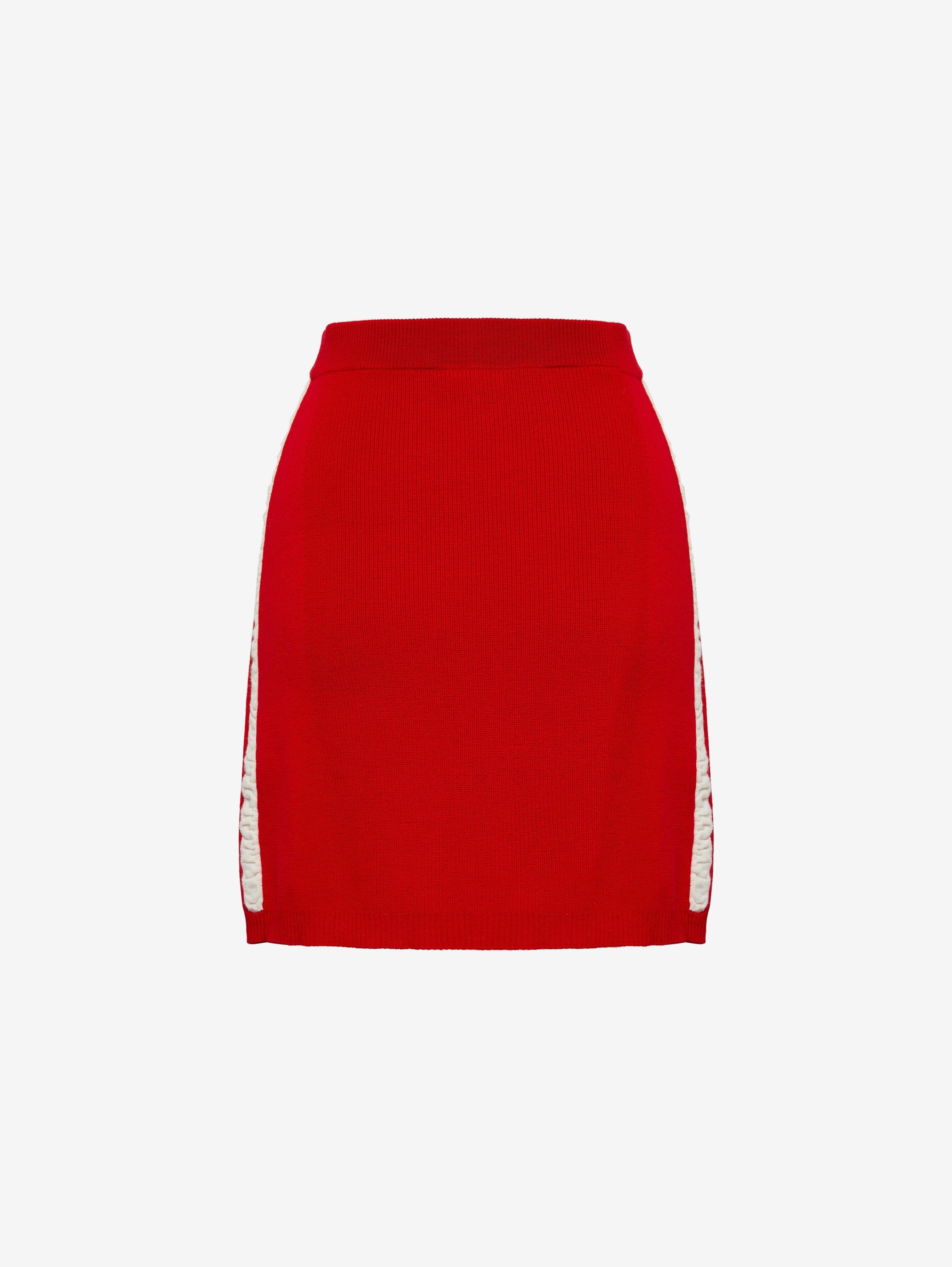 Ruched Striped Rib Skirt Skirt Iris and Wool 