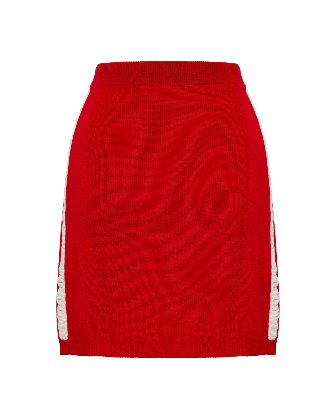 Ruched Striped Rib Skirt Skirt Iris and Wool 