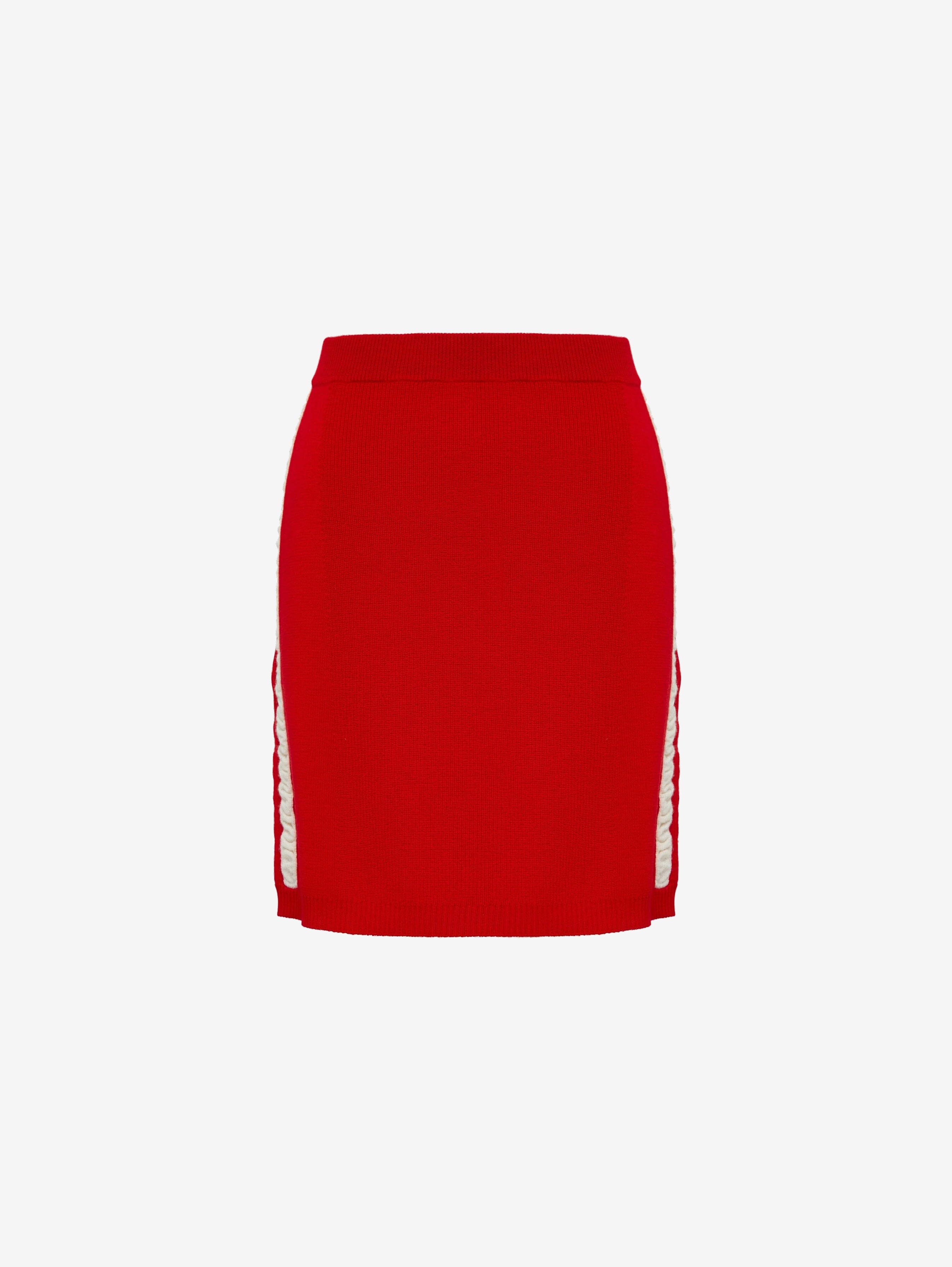 Ruched Striped Rib Skirt Skirt Iris and Wool 