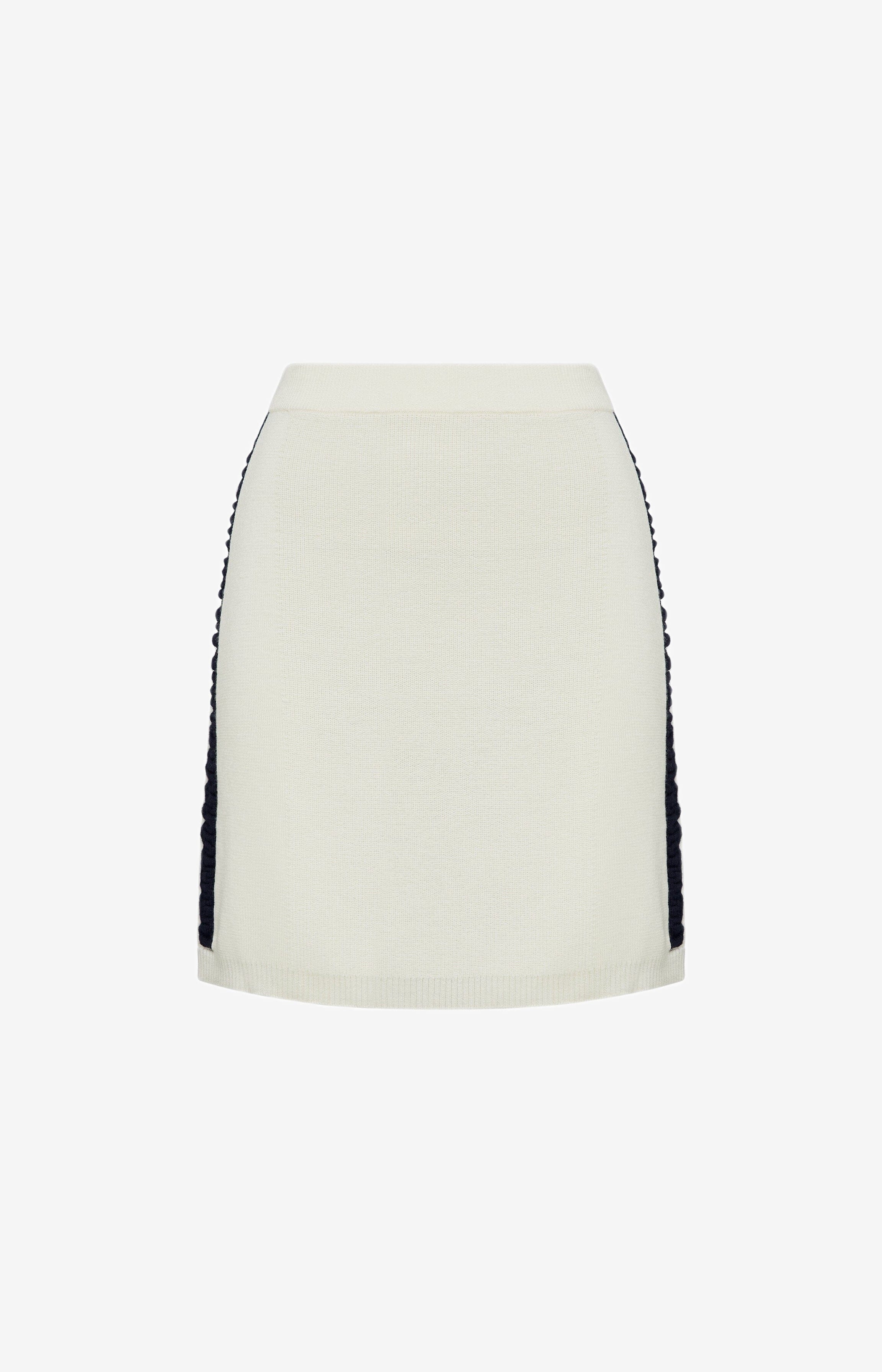 Ruched Striped Rib Skirt Skirt Iris and Wool 