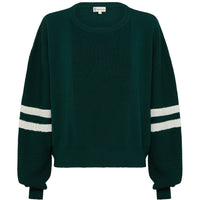 Ruched Striped Rib Sweater Knitwear Iris and Wool 