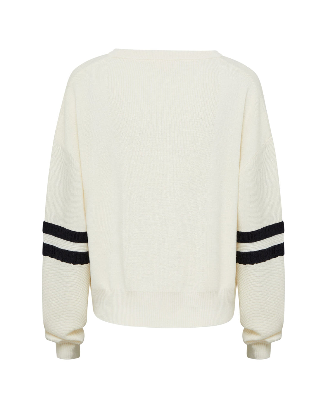 Ruched Striped Rib Sweater Knitwear Iris and Wool 