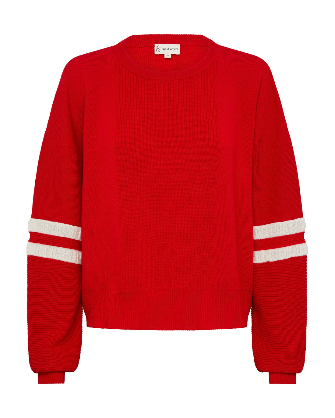 Ruched Striped Rib Sweater Knitwear Iris and Wool 