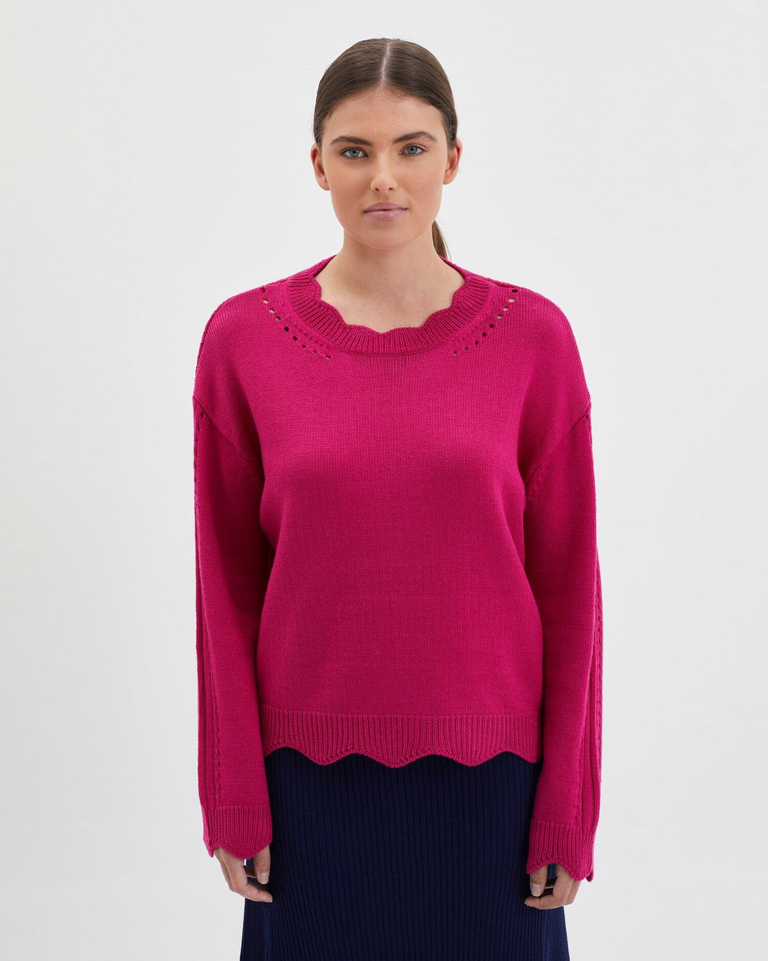 Scallop Sweater Knitwear Iris and Wool 