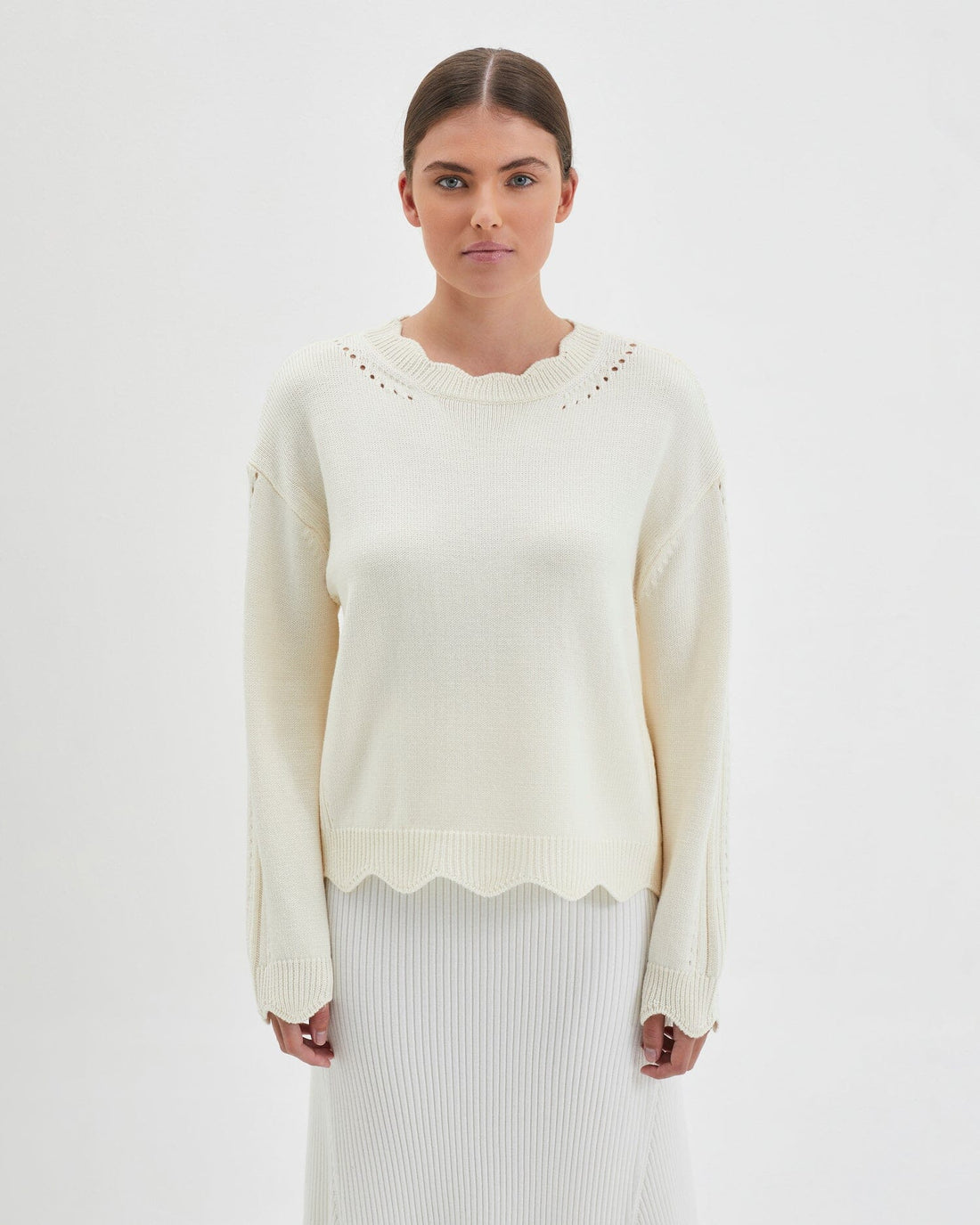 Scallop Sweater Knitwear Iris and Wool 