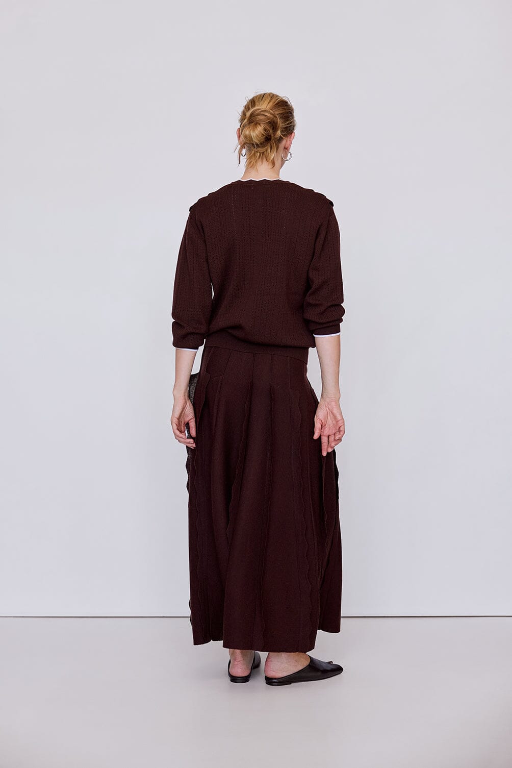 Scallop Trim Cardigan Knitwear Iris and Wool 