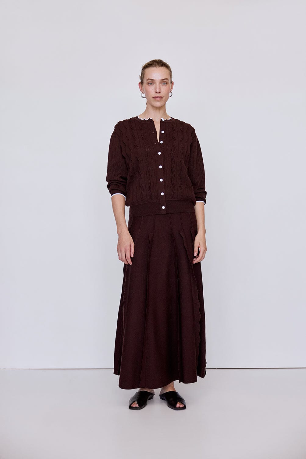 Scallop Trim Skirt Skirt Iris and Wool 