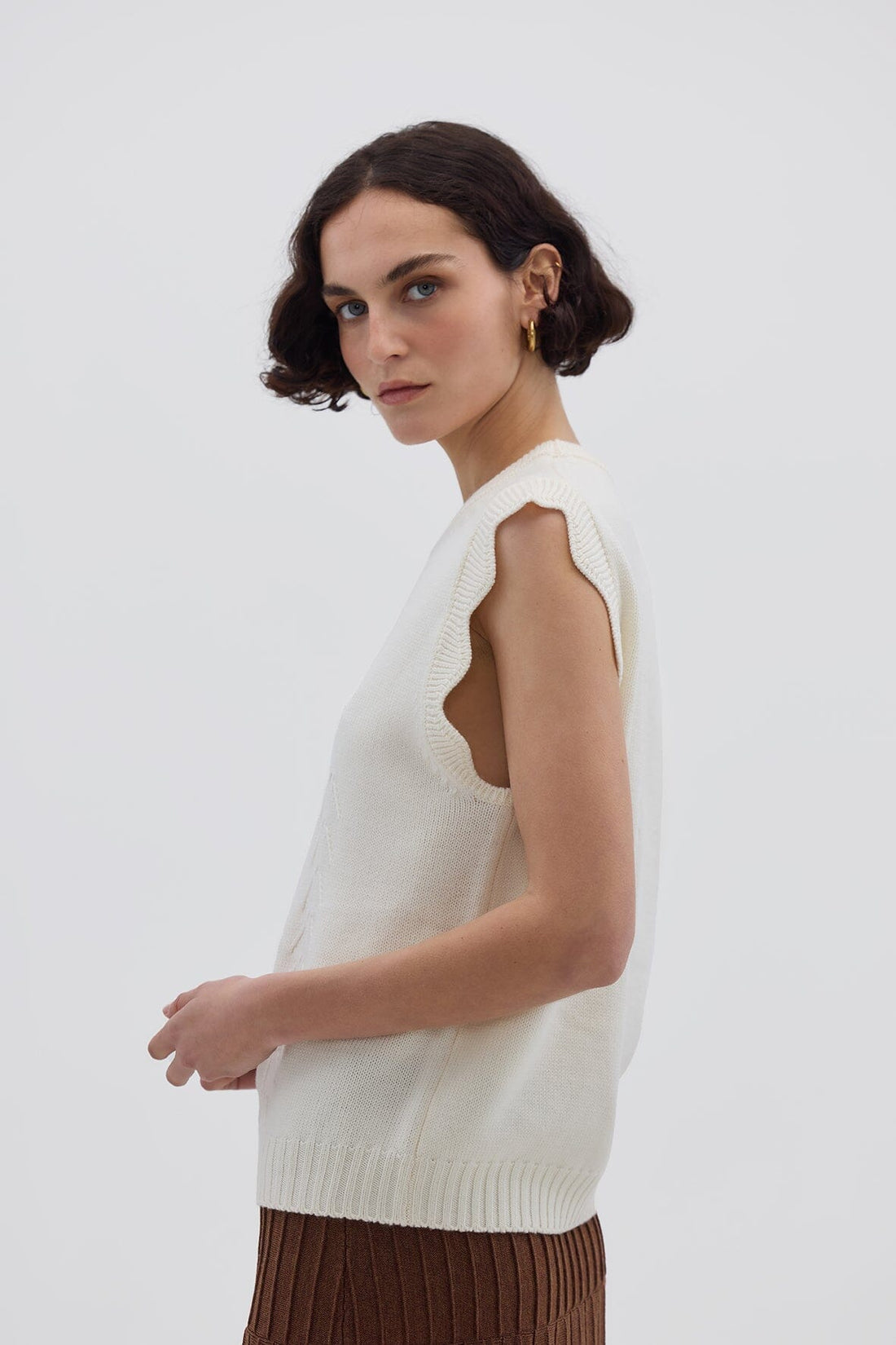 Scallop Vest Knitwear Iris and Wool 