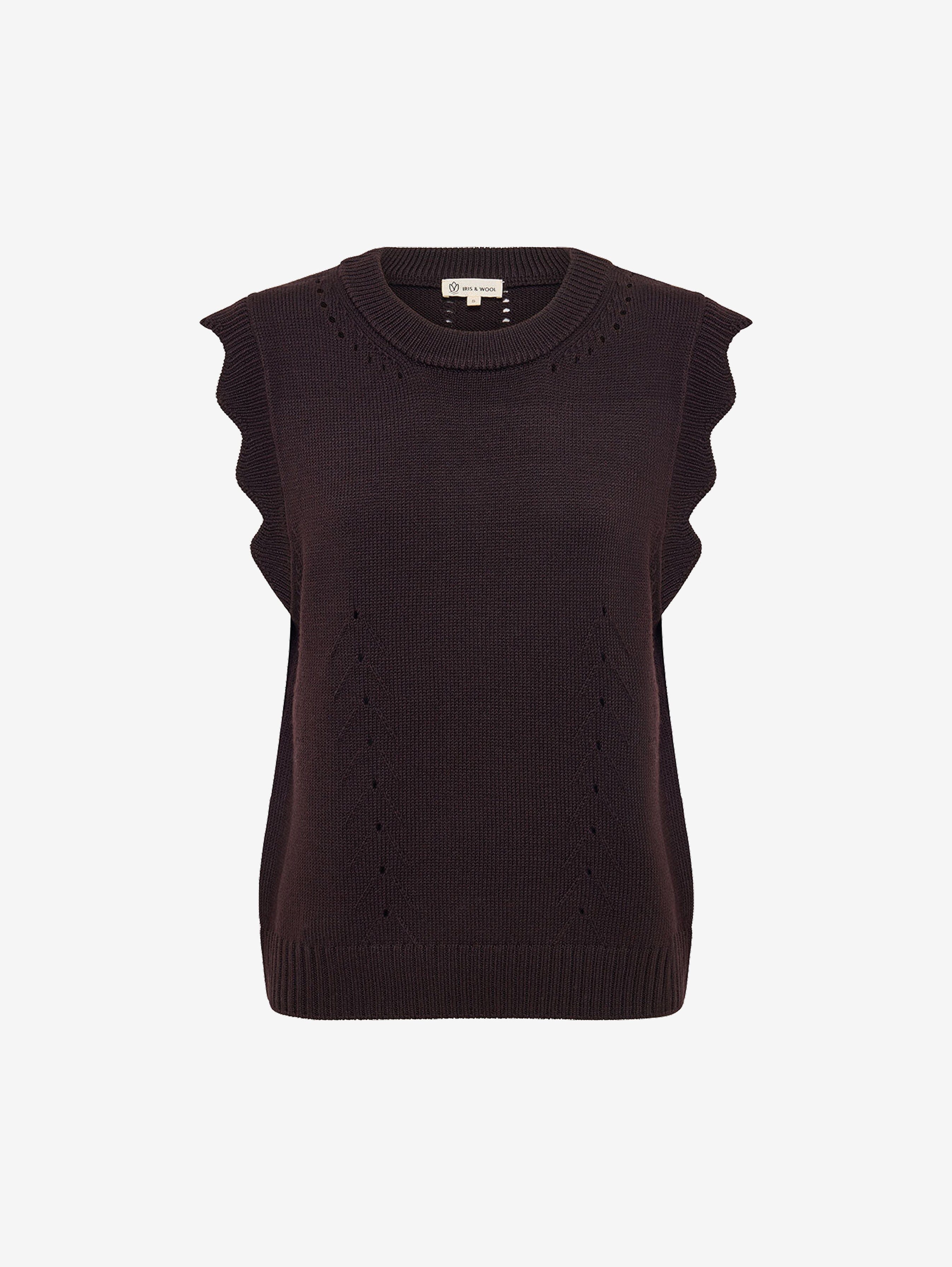 Scallop Vest Knitwear Iris and Wool 