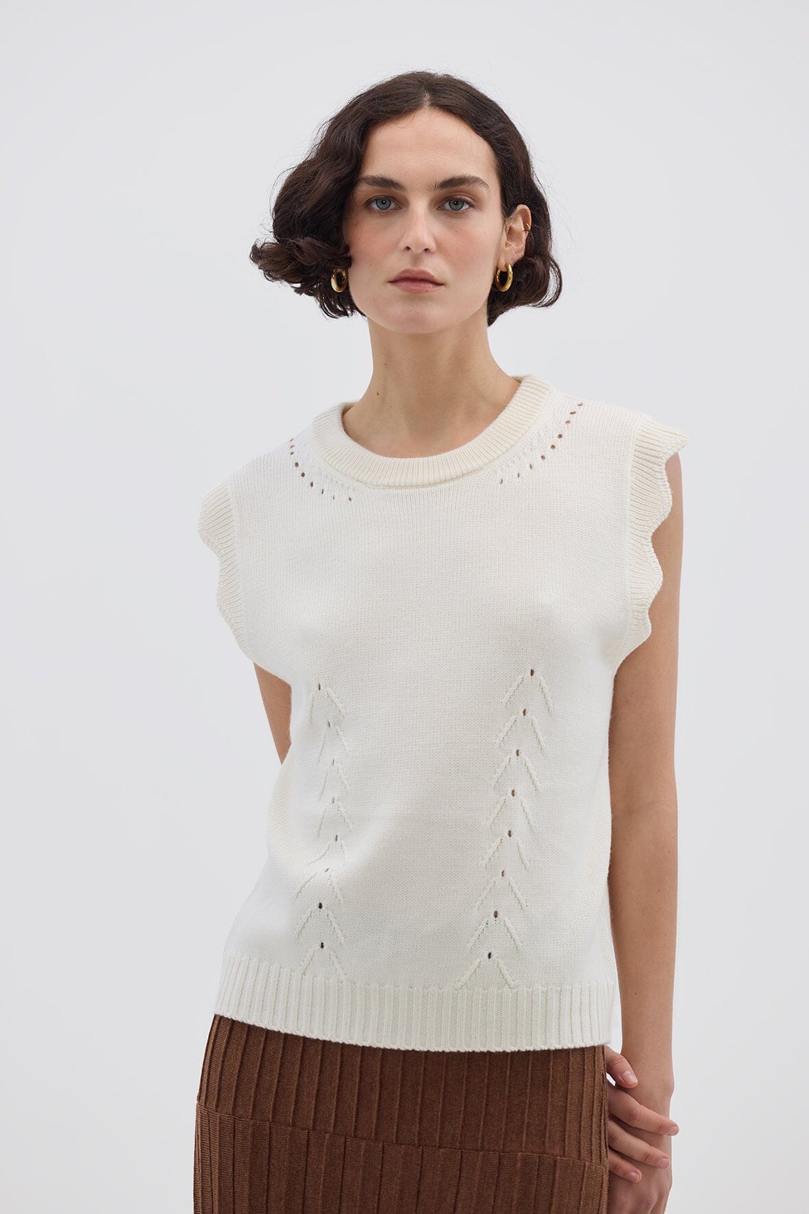Scallop Vest Knitwear Iris and Wool 