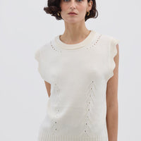 Scallop Vest Knitwear Iris and Wool 