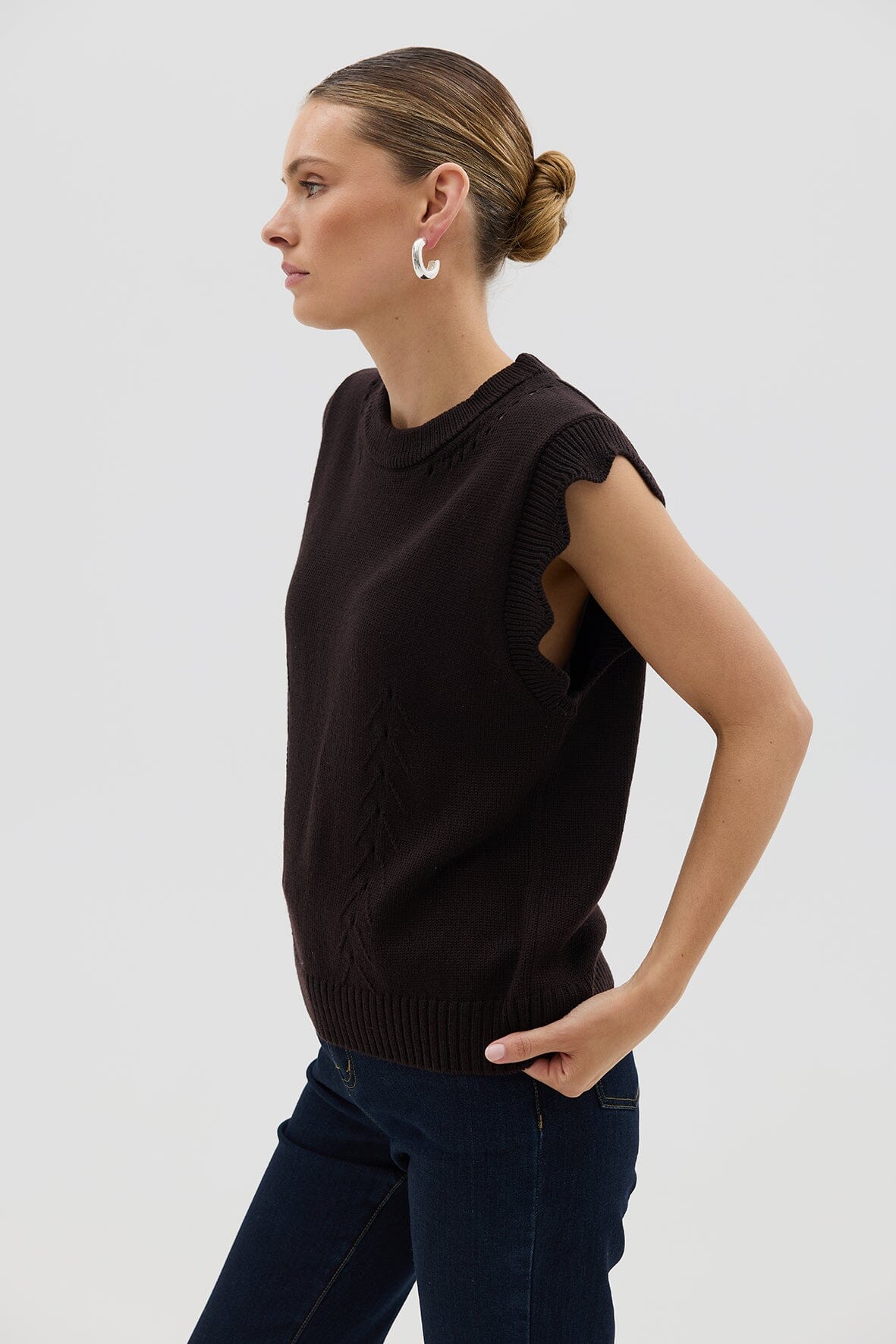 Scallop Vest Knitwear Iris and Wool 