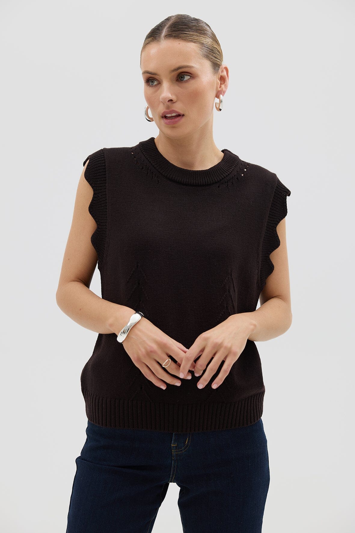 Scallop Vest Knitwear Iris and Wool 