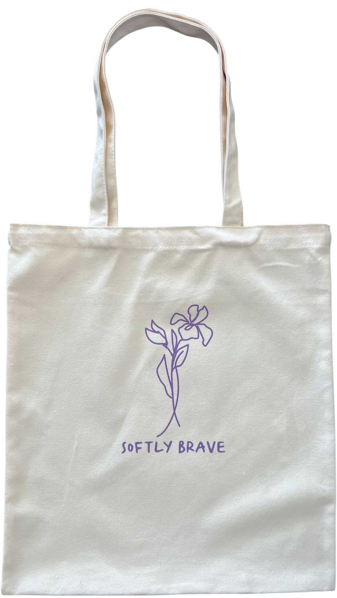 Softly Brave Tote Bag Iris and Wool 