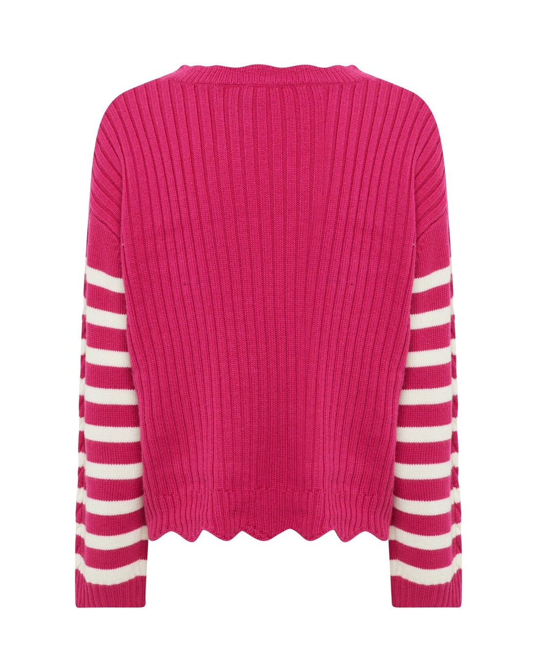 Striped Scallop Sweater Knitwear Iris and Wool 