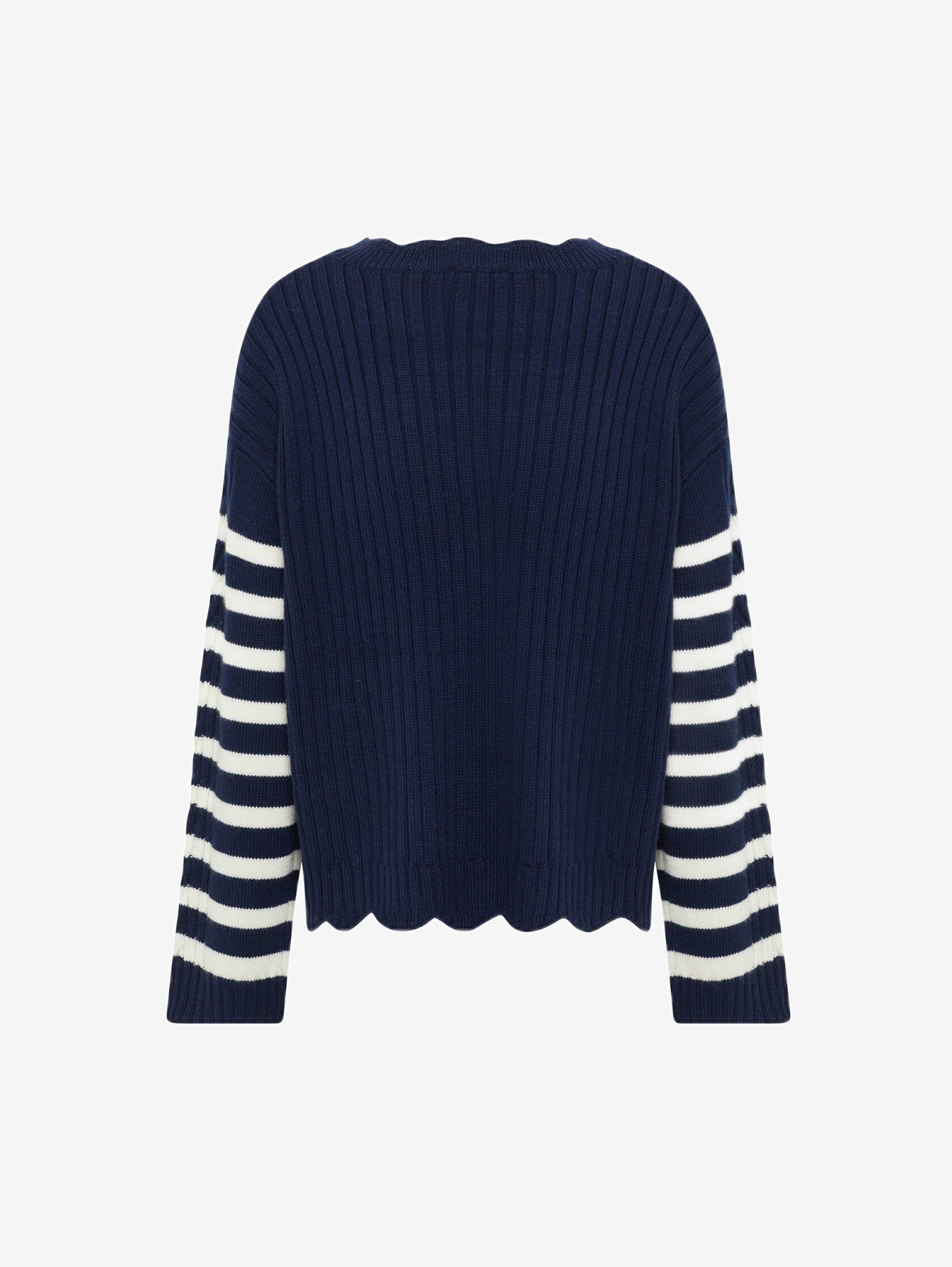 Striped Scallop Sweater