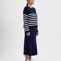 Striped Scallop Sweater Knitwear Iris and Wool 