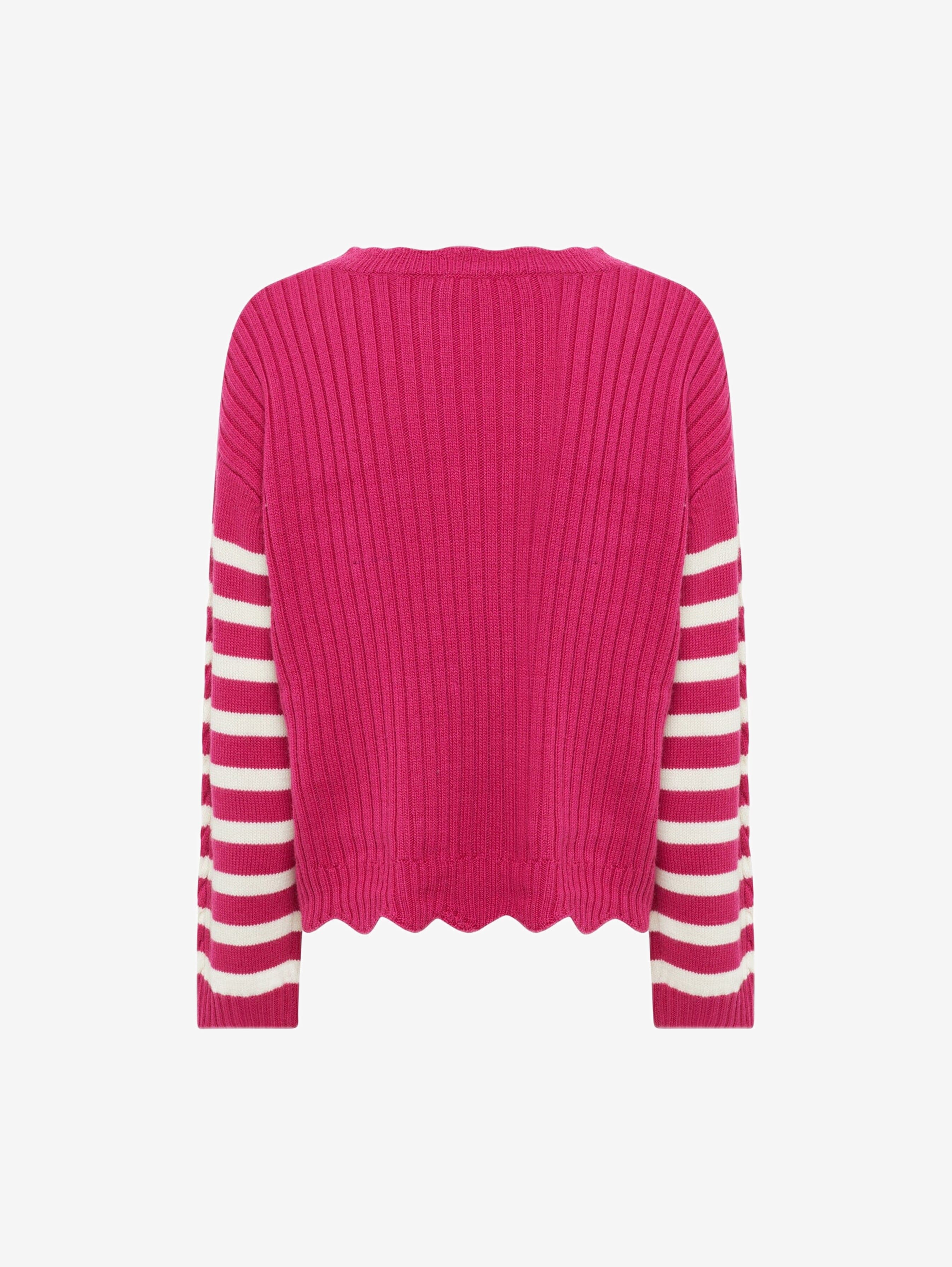 Striped Scallop Sweater Knitwear Iris and Wool 