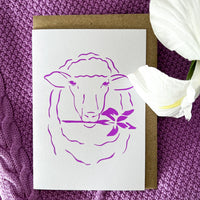 IRIS AND WOOL GREETING CARD