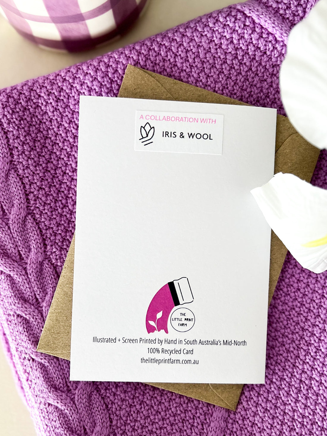 IRIS AND WOOL GREETING CARD