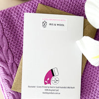 IRIS AND WOOL GREETING CARD