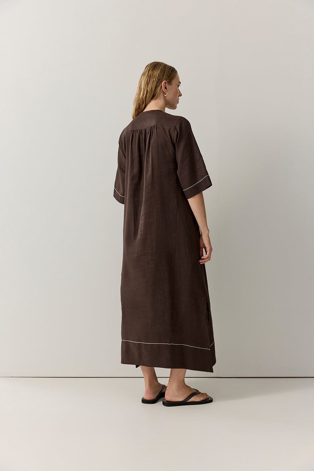 Tie Neck Kaftan Dresses Iris and Wool 