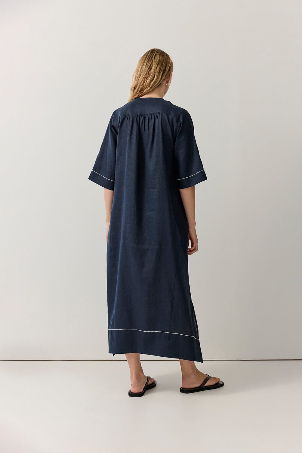 Tie Neck Kaftan Dresses Iris and Wool 