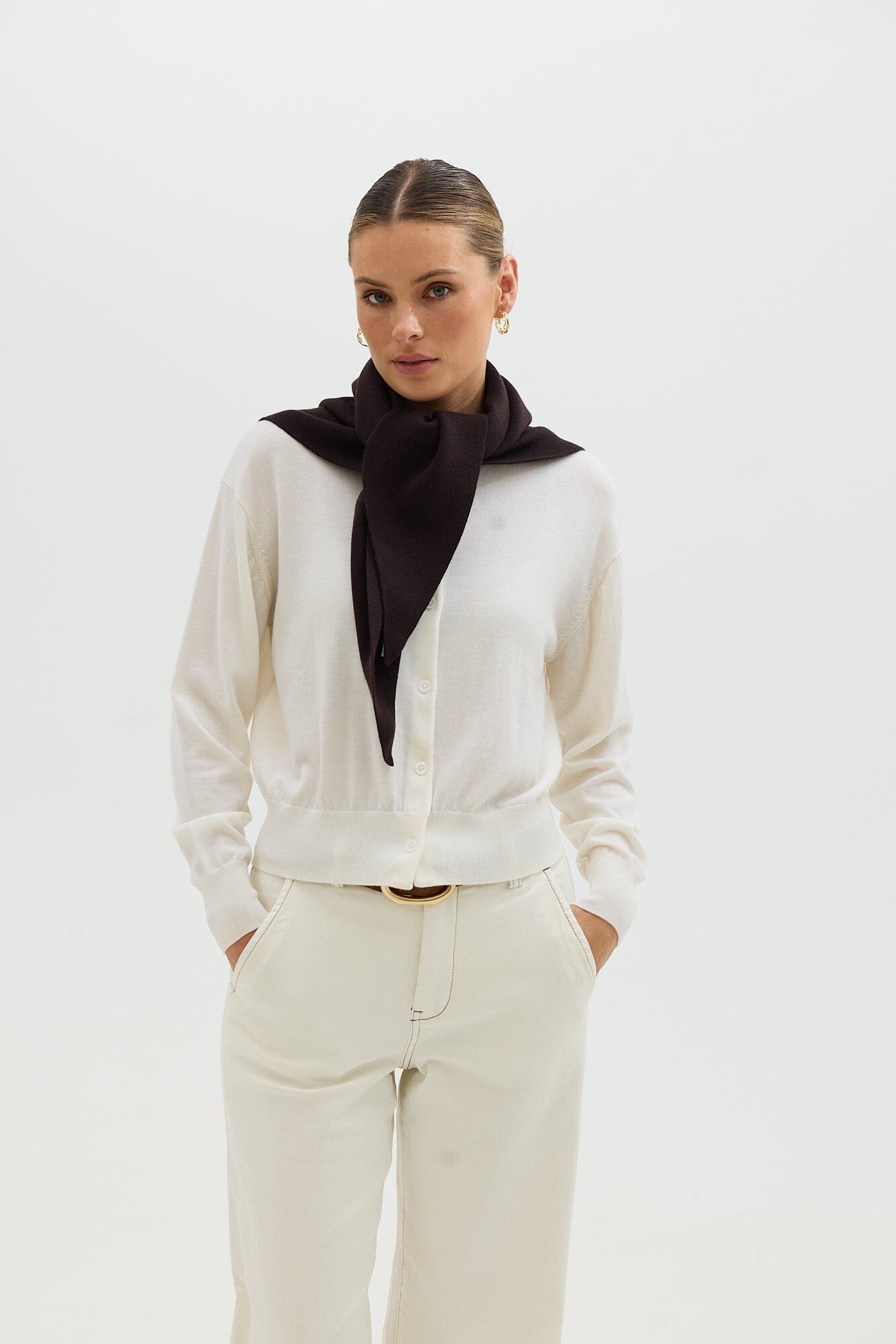 Triangle Scarf Iris and Wool 