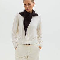 Triangle Scarf Iris and Wool 