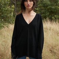 ROXBY V NECK WOOL SWEATER