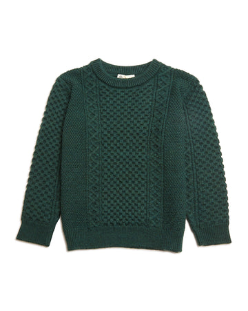 CHILDRENS WOOL CABLE SWEATER