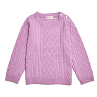 GIRLS WOOL CABLE SWEATER