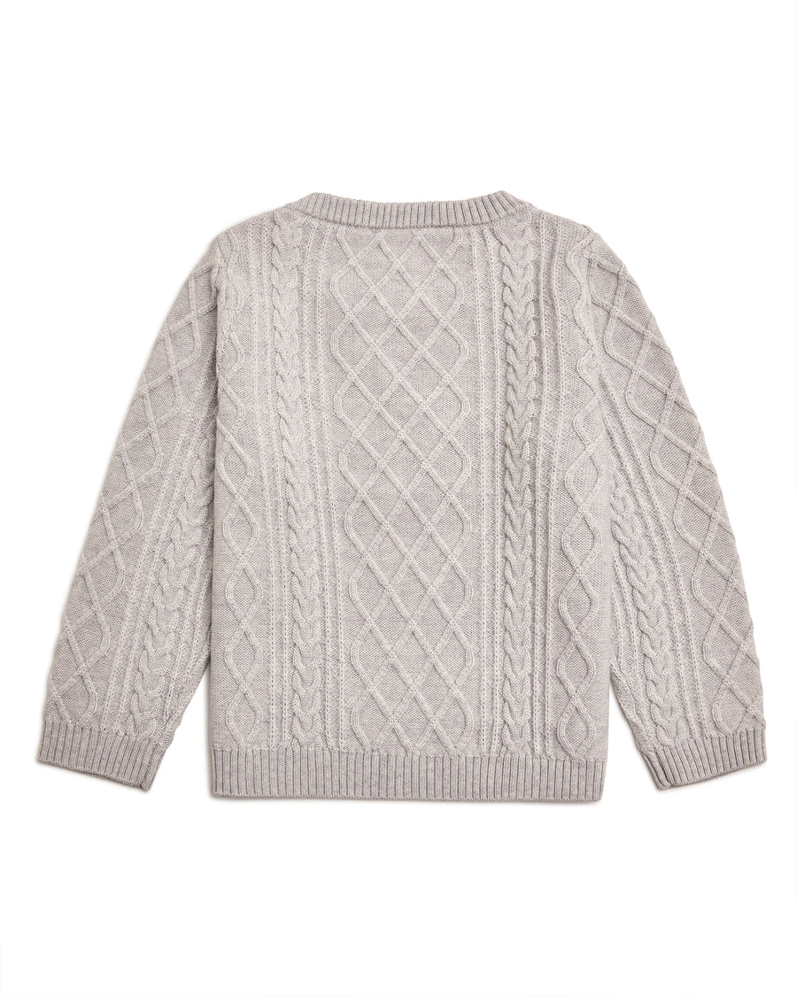 GIRLS WOOL CABLE SWEATER