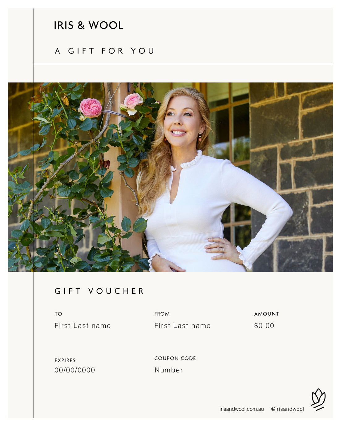 Gift Voucher Gift Card Iris and Wool 
